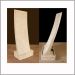 8Ft. Grand Falls Floor Fountain, White Ivory Stone, Rough/Smooth Finish